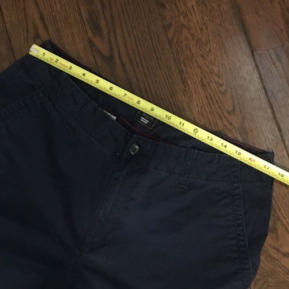 GAP Mens Flat Front Navy Blue Longer Length Chino Shorts Sz 34 - Picture 5 of 7